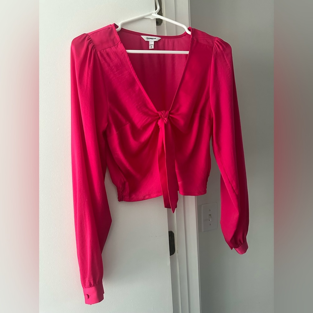 Express Pink Crop Blouse